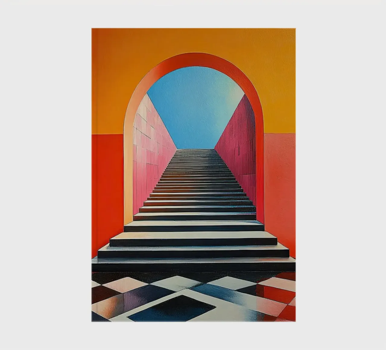 Surrealismus Architektur Design Geometrie Notizbuch von Nikis Art Studio