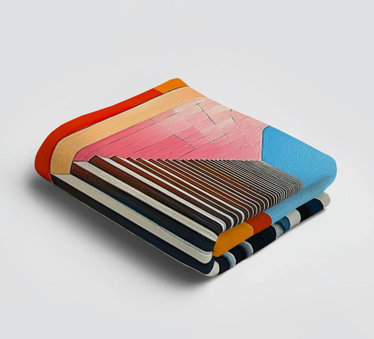 Surrealismus Architektur Design Geometrie Handtuch von Nikis Art Studio