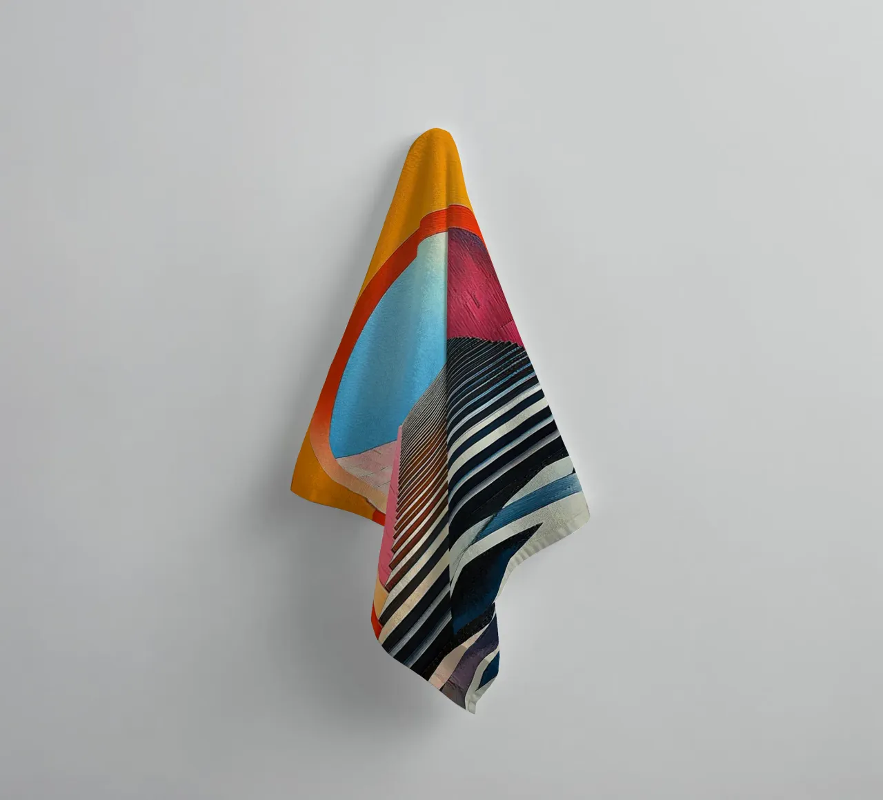 Surrealismus Architektur Design Geometrie Handtuch von Nikis Art Studio