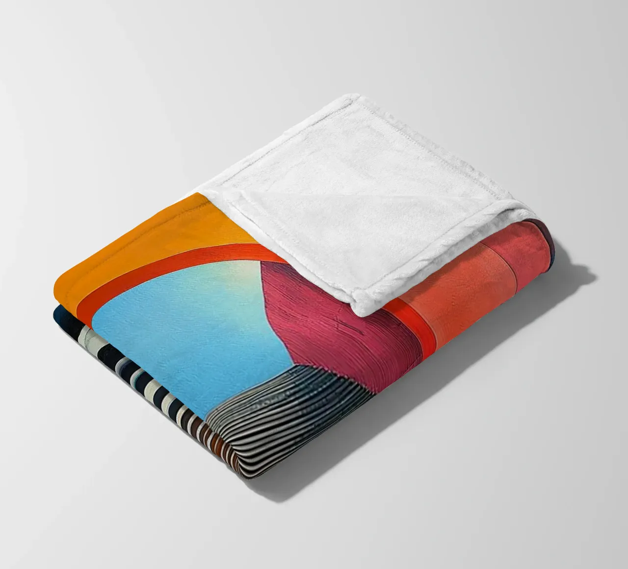 Surrealism Architecture Design Geometry fleece blanket by Nikis Art Studio