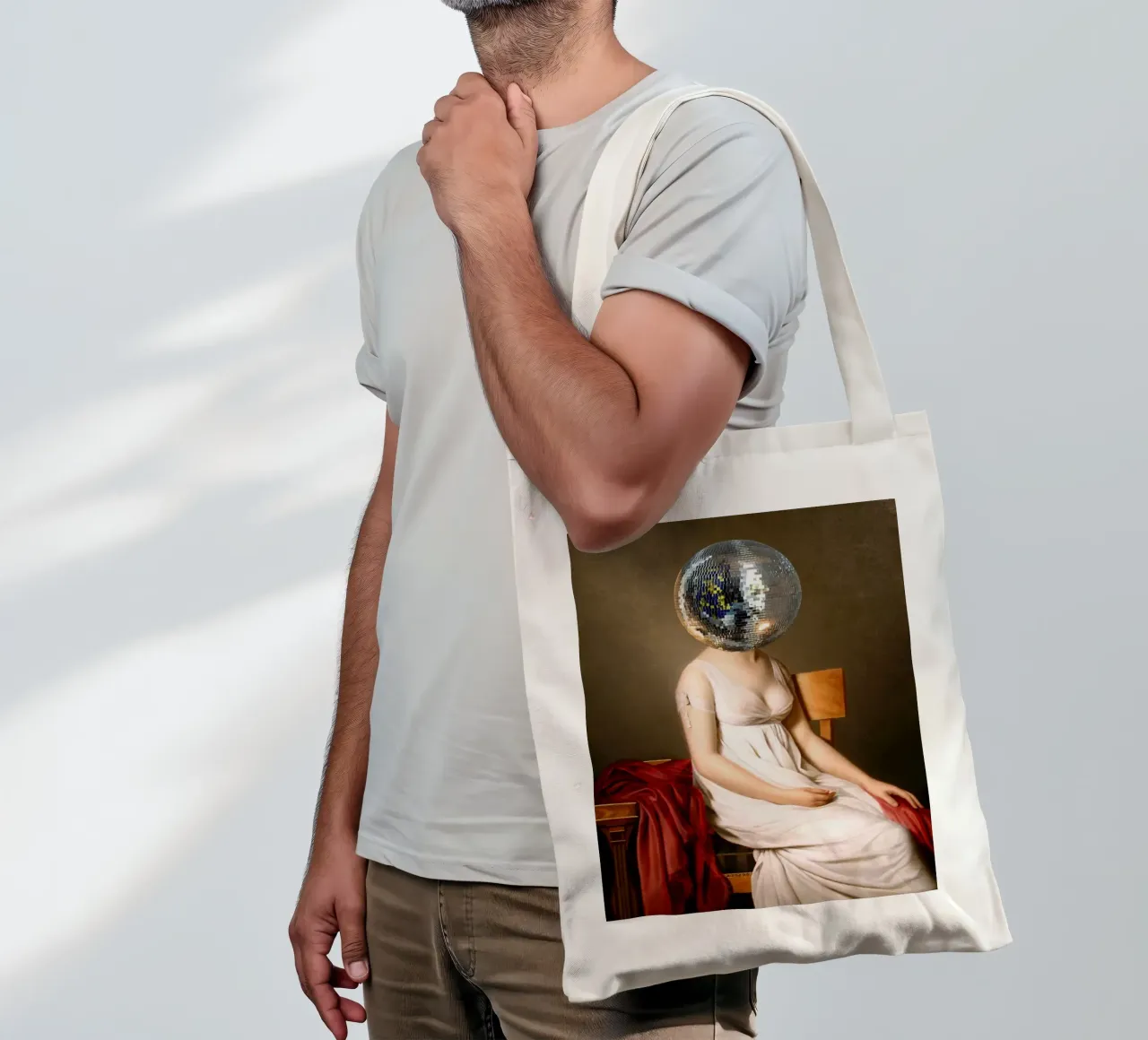 Discohead borsa in juta da MsGonzalez