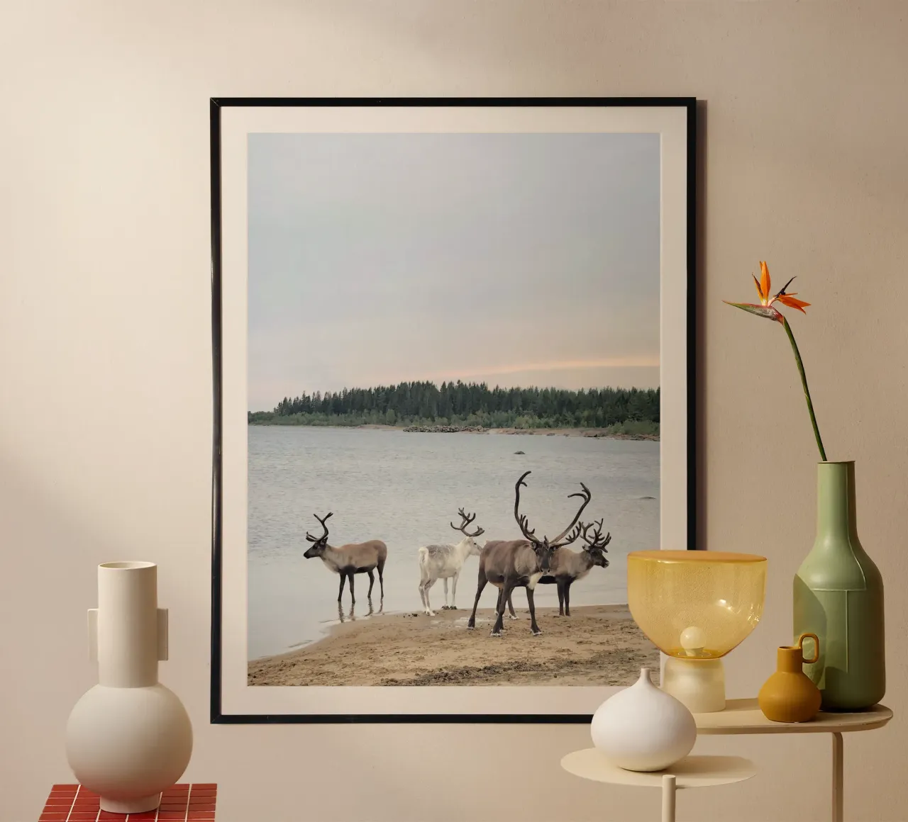 Renna poster con telaio in plastica da SteffisNatursicht