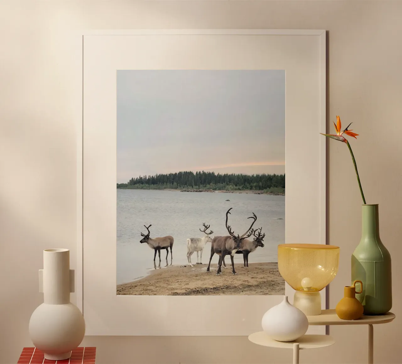 Renna poster con telaio in plastica da SteffisNatursicht