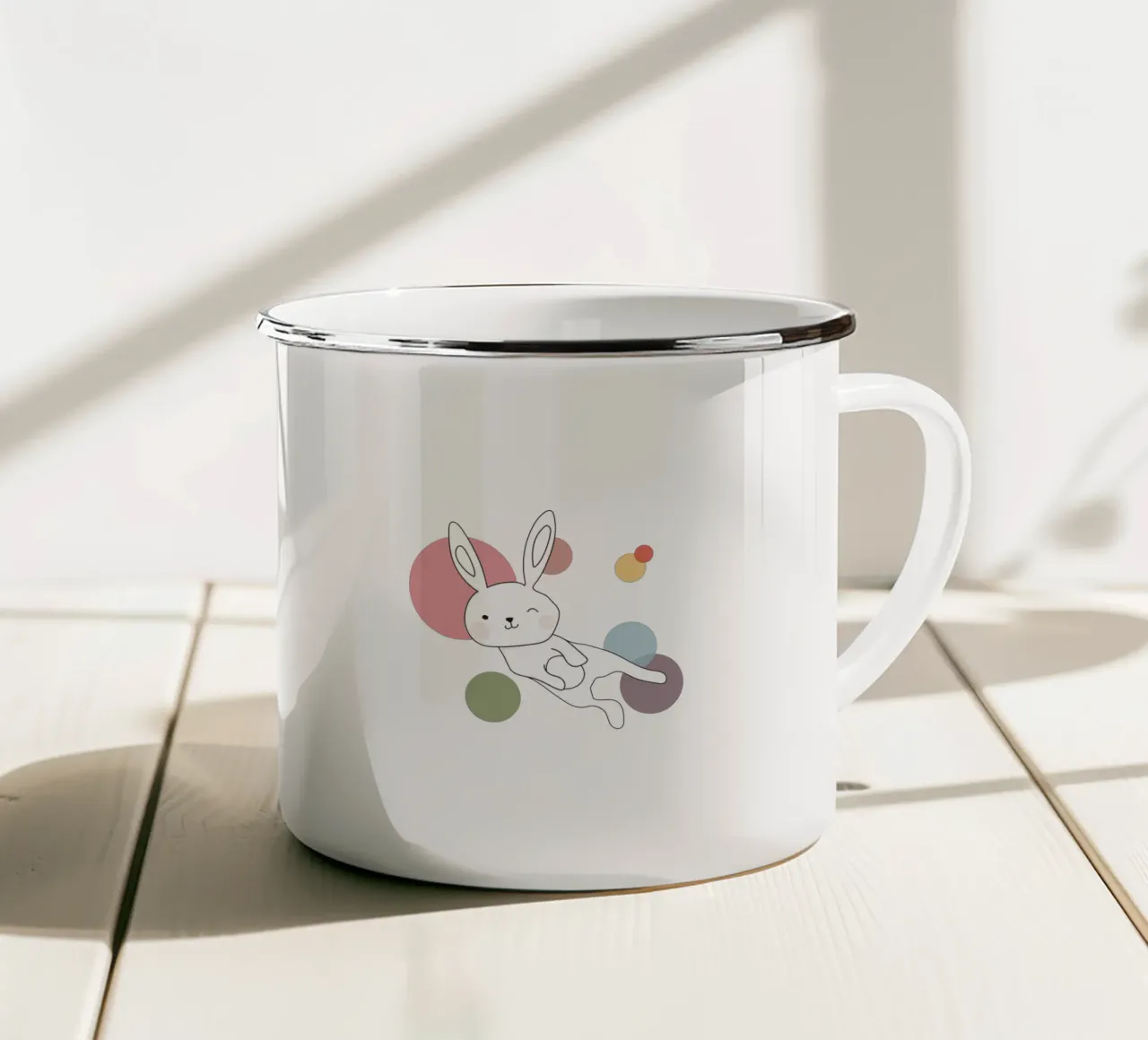 Space Rabbits Selena tazza in smalto da Christina Heitmann