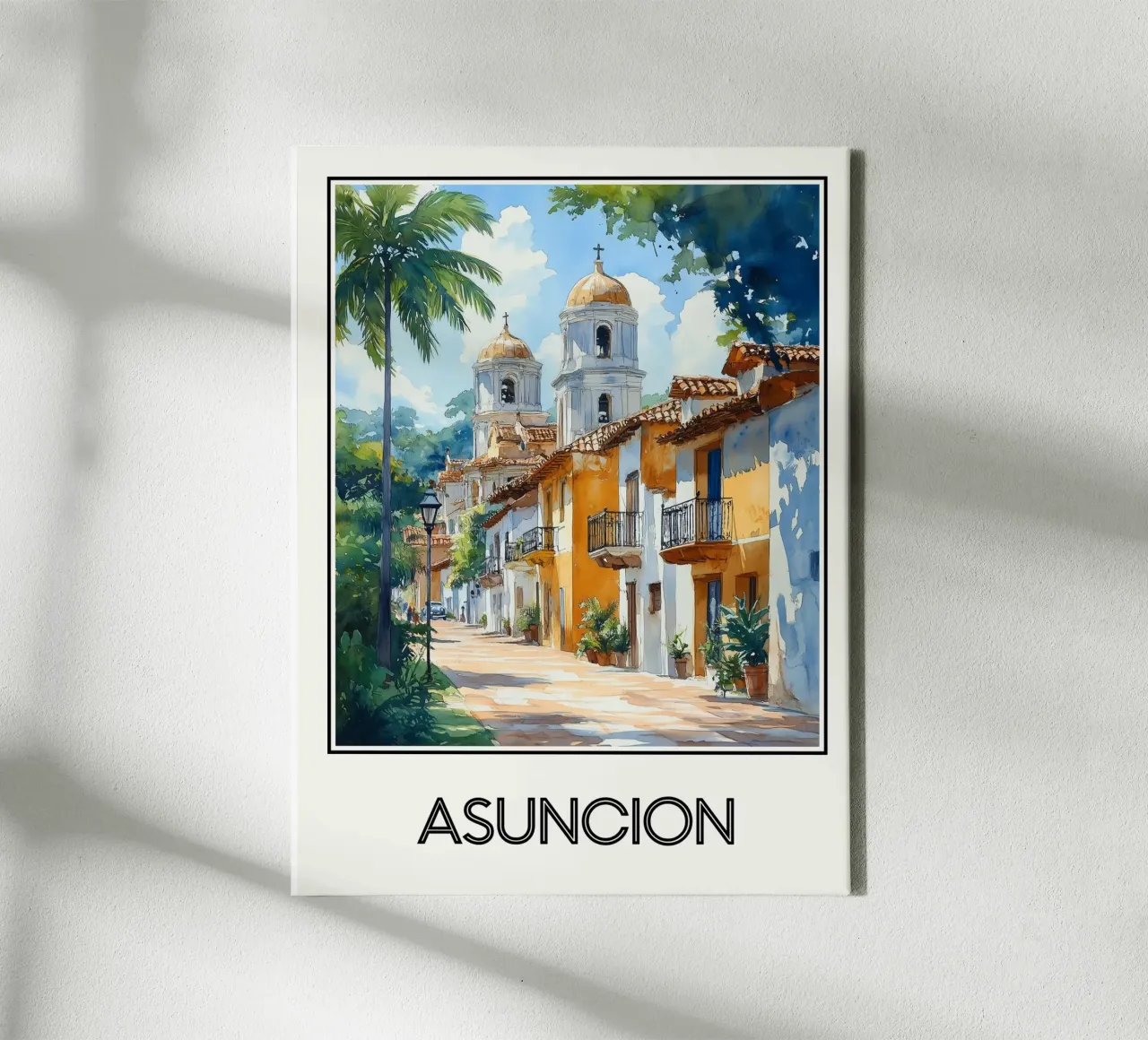 Asuncion canvas met Baklijst van Frame the World