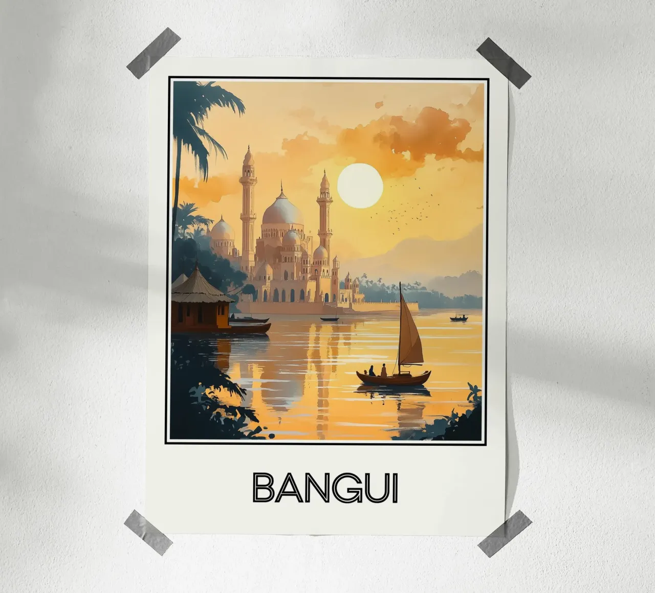 Bangui poster con telaio in plastica da Frame the World