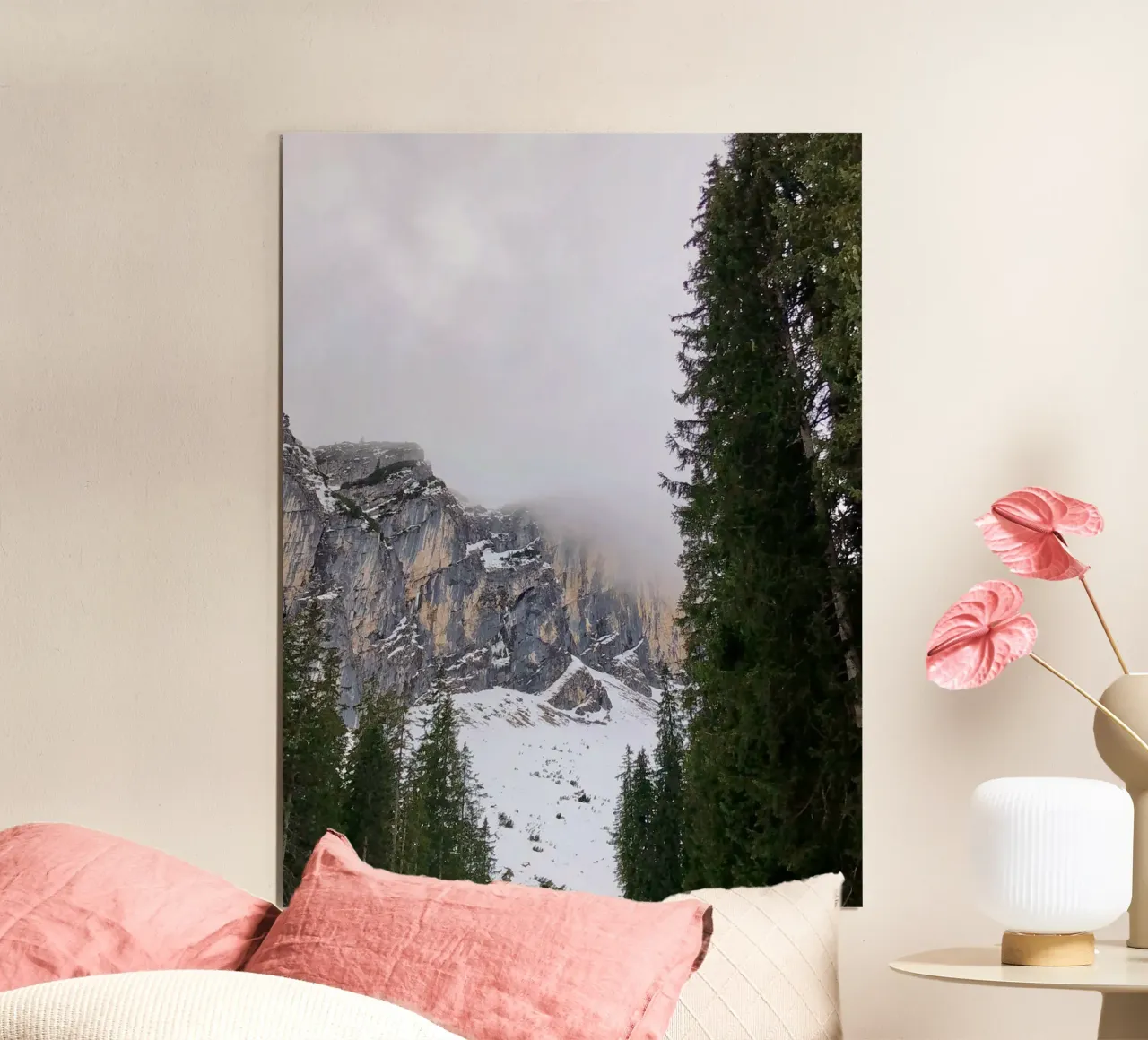 Mountains poster con telaio in legno da SteffisNatursicht