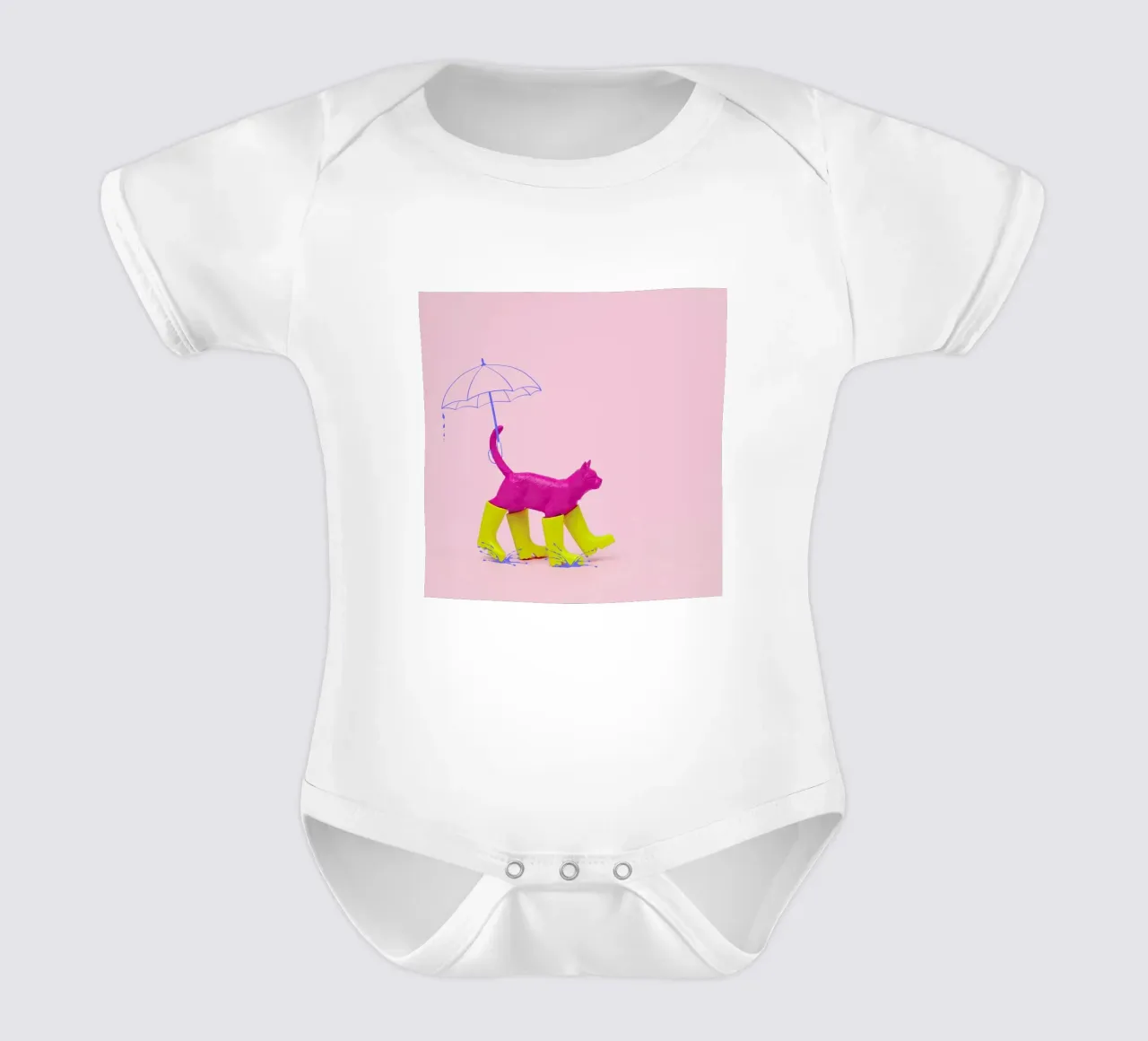 Puss in [Rain] Boots body neonato maniche corte da Juj Winn