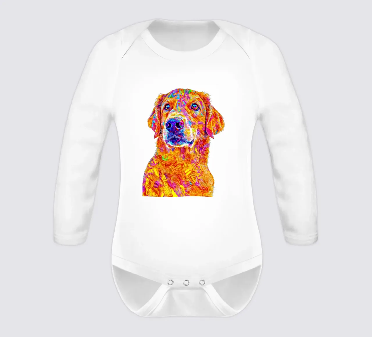 Vibe long-sleeve baby romper by Art Unleashed