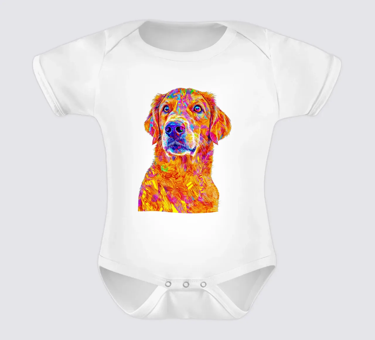 Vibe short-sleeve baby romper by Art Unleashed