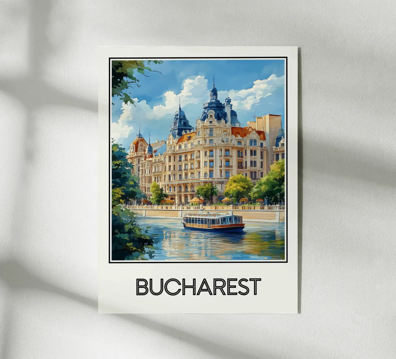 Affiche Bucarest Roumanie plexiglass da Frame the World