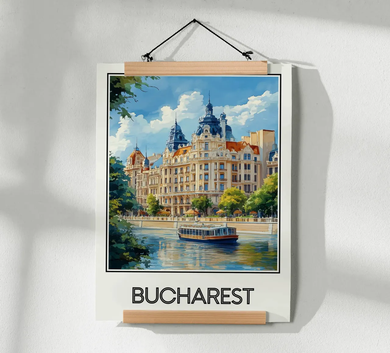 Bucarest poster con telaio in legno da Frame the World