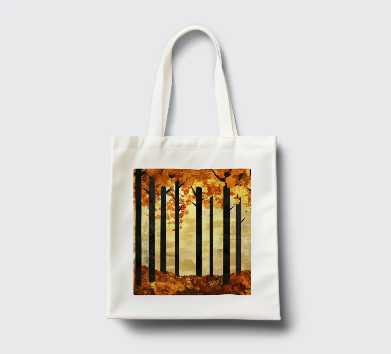 Trees 2 borsa in juta da Art Unleashed
