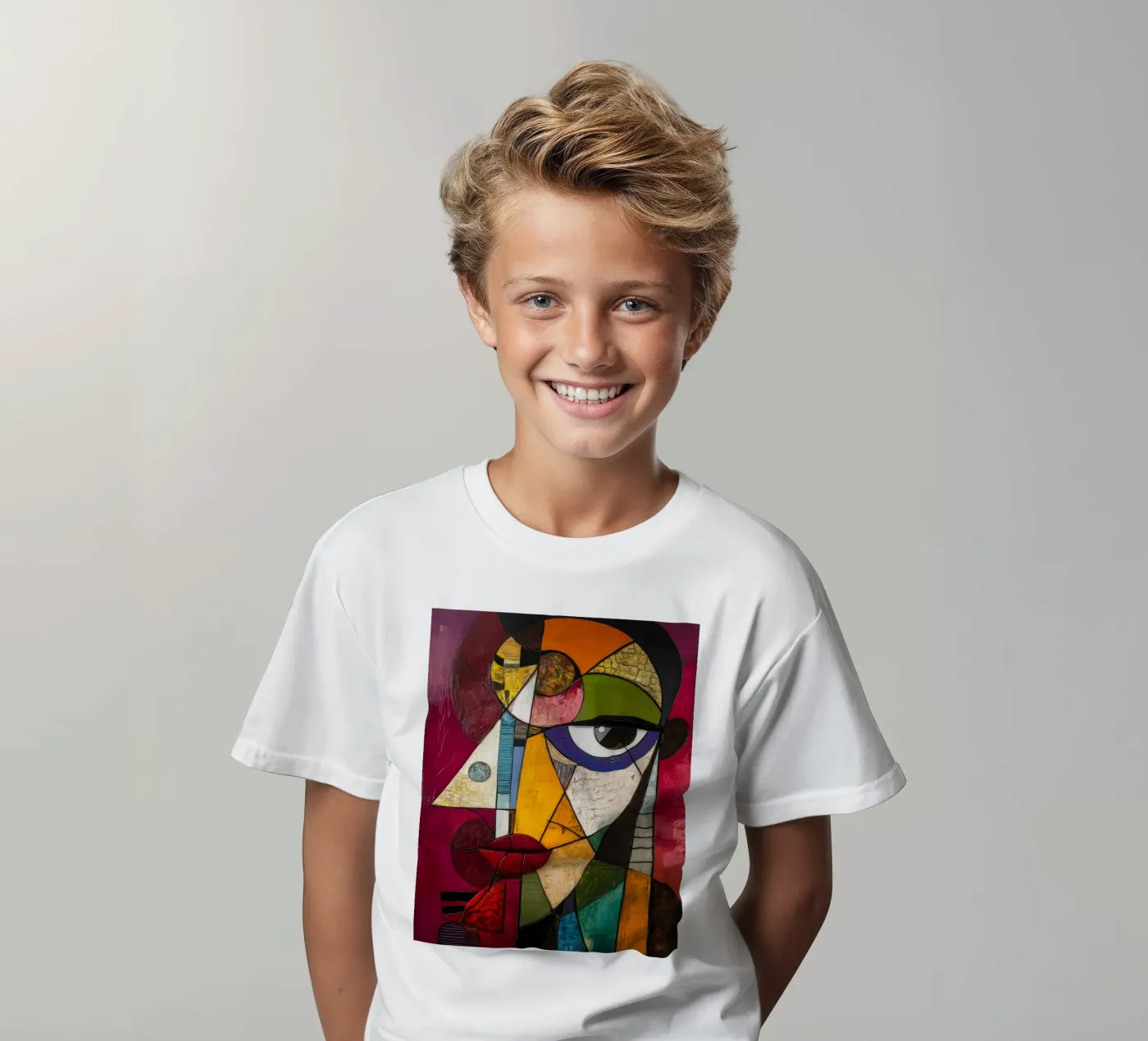 Fragmented kinder t-shirt van Art Unleashed
