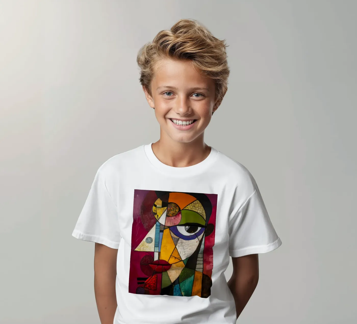 Fragmented kinder t-shirt van Art Unleashed