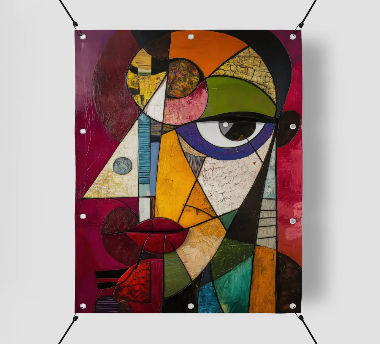 Fragmented telo in pvc da Art Unleashed