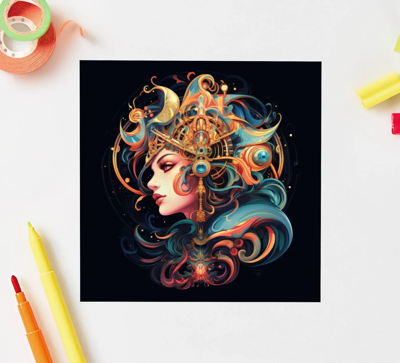 Celestial sticker van Art Unleashed