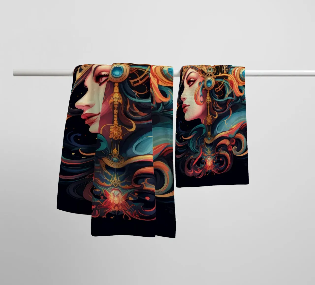 Celestial badhanddoek van Art Unleashed