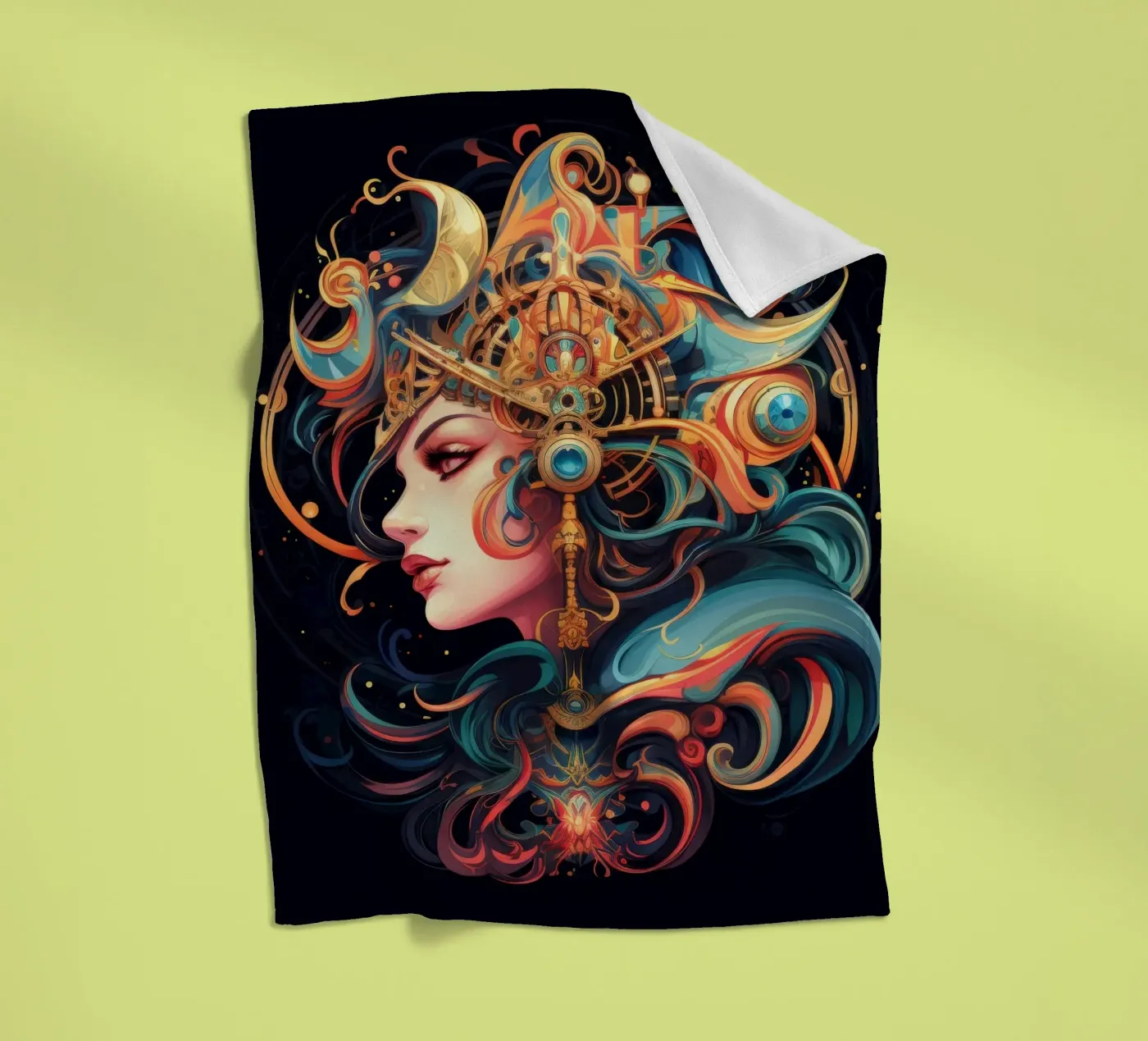 Celestial fleece blanket by Art Unleashed