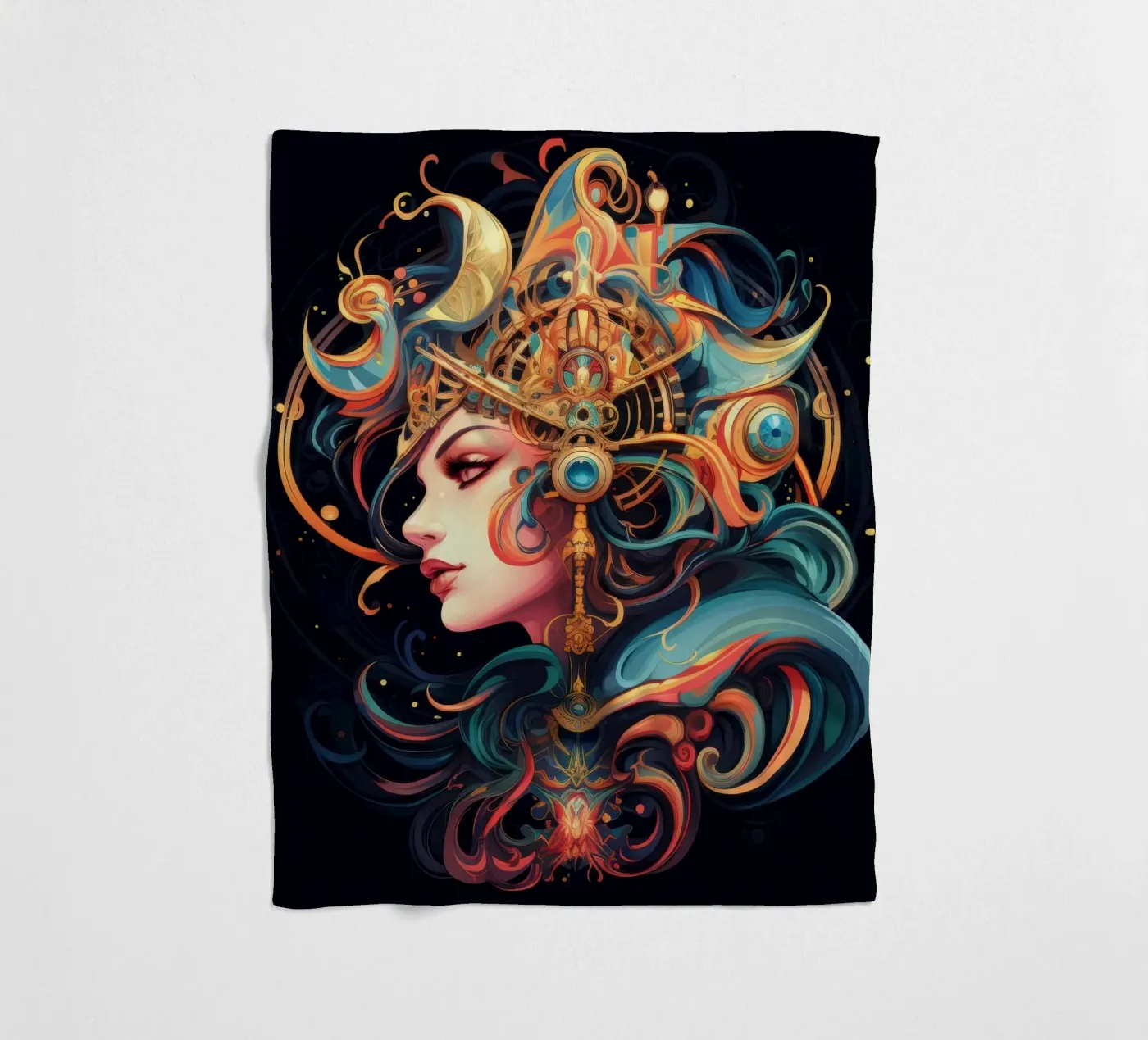 Celestial fleece blanket by Art Unleashed