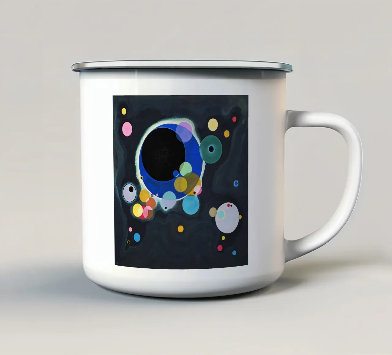 Wassily Kandinsky - Diversi cerchi tazza in smalto da William Store