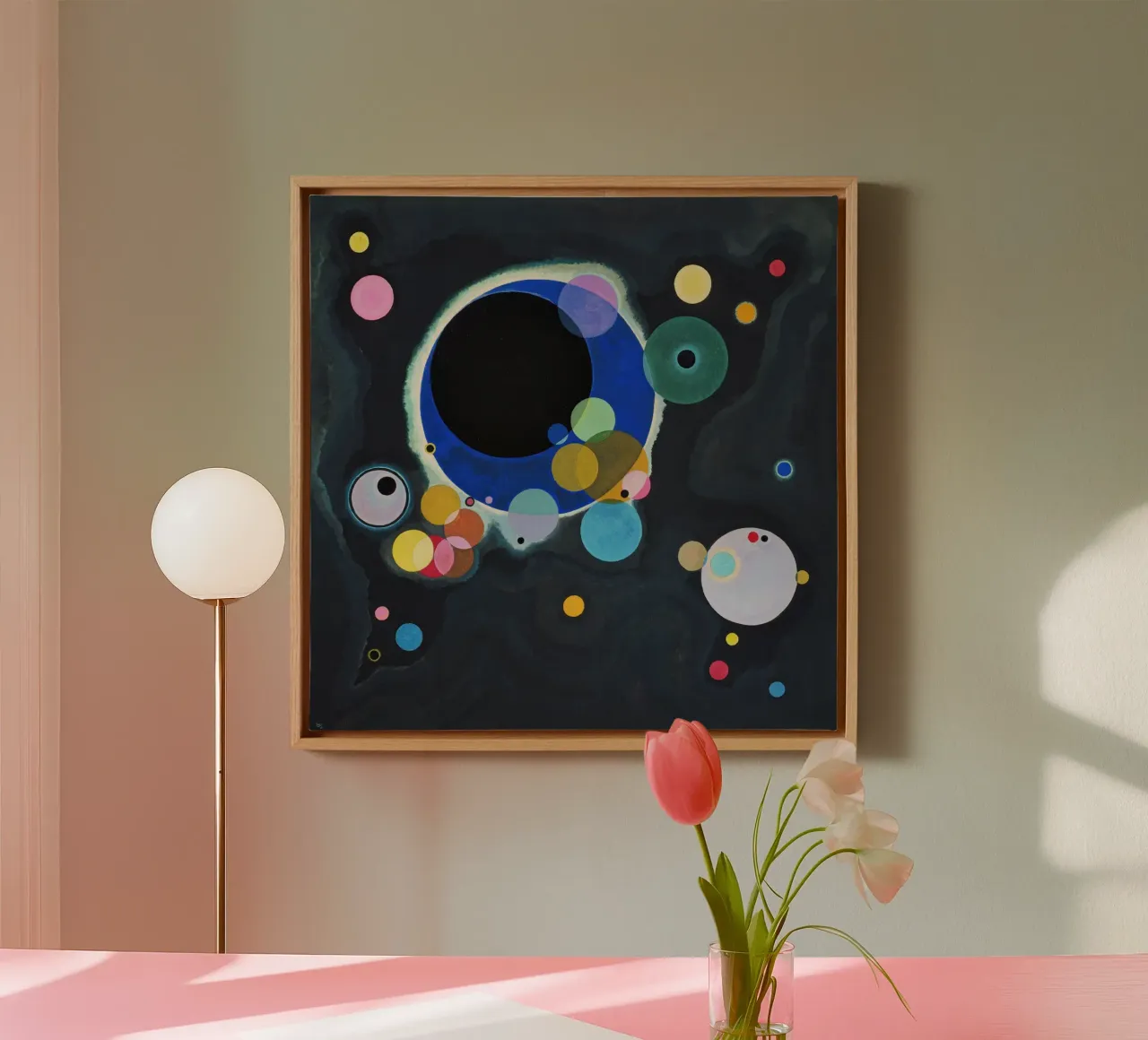 Wassily Kandinsky - Several Circles canvas with Floater frame by William Store