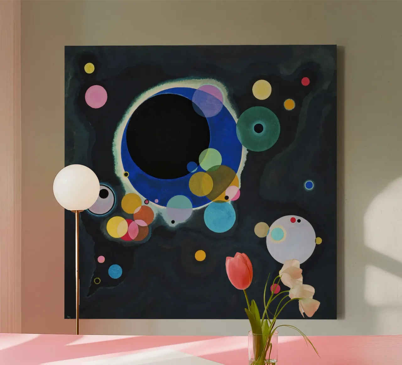 Wassily Kandinsky - Several Circles canvas with Floater frame by William Store