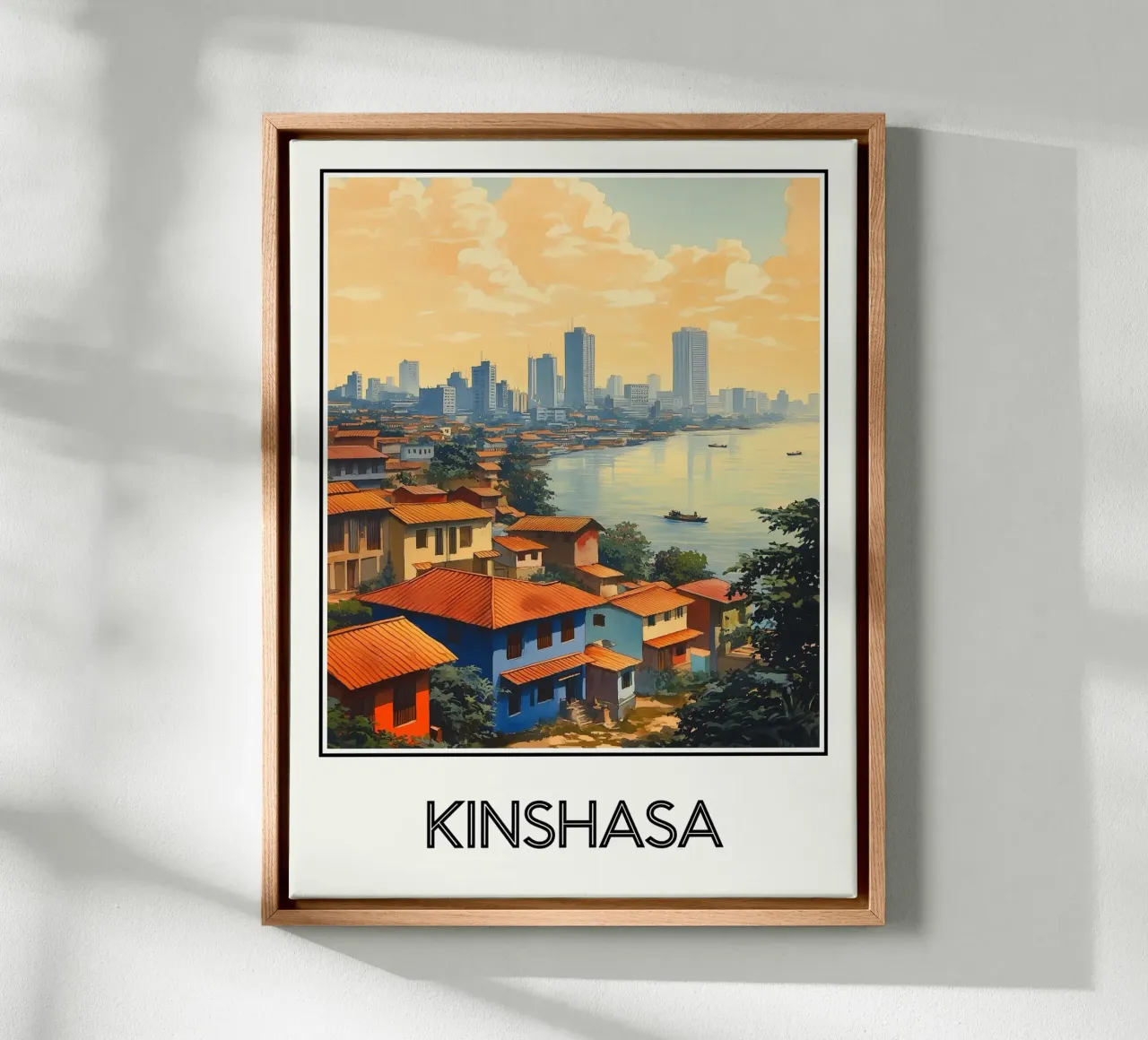 Kinshasa canvas met Baklijst van Frame the World