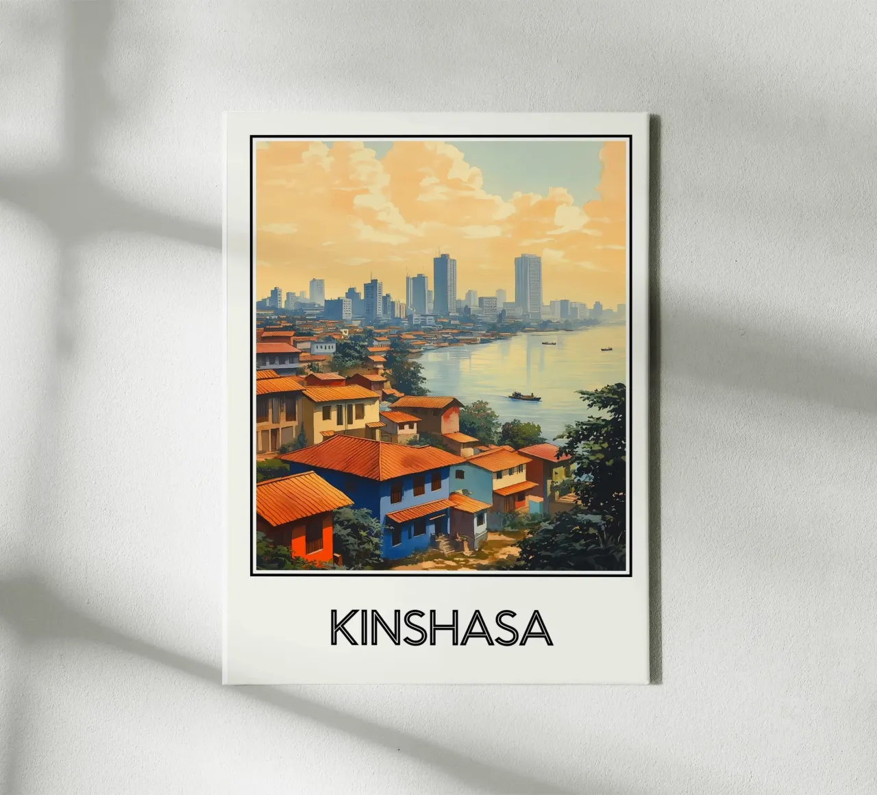 Kinshasa canvas met Baklijst van Frame the World