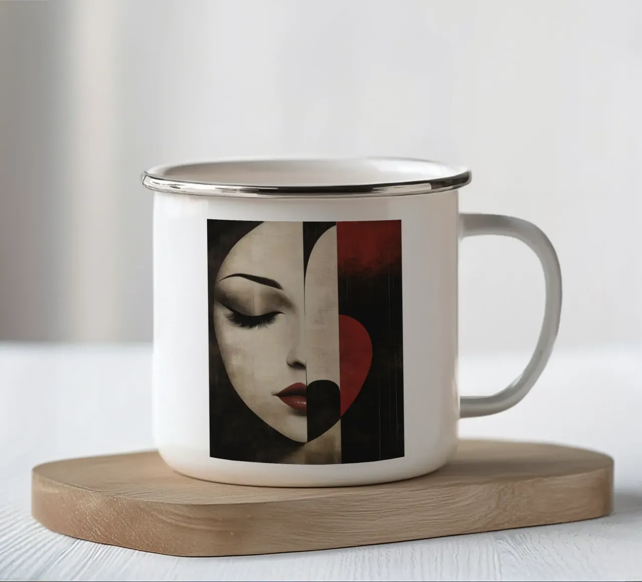 Silent Muse tazza in smalto da Art Unleashed