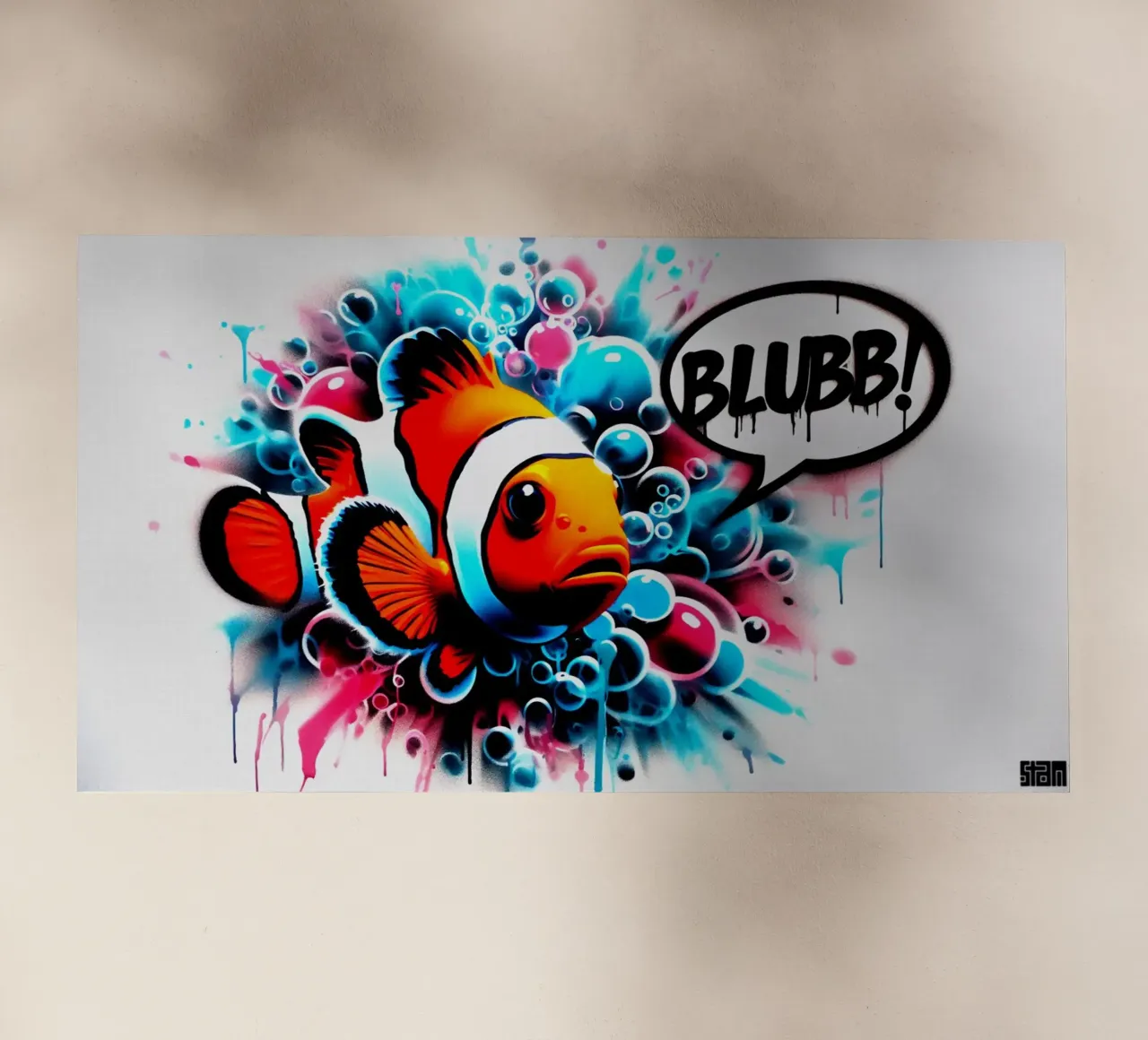 Nemo – Blubb! – Stencil, Graffiti & Streetart pellicola backlit da STAN Z.