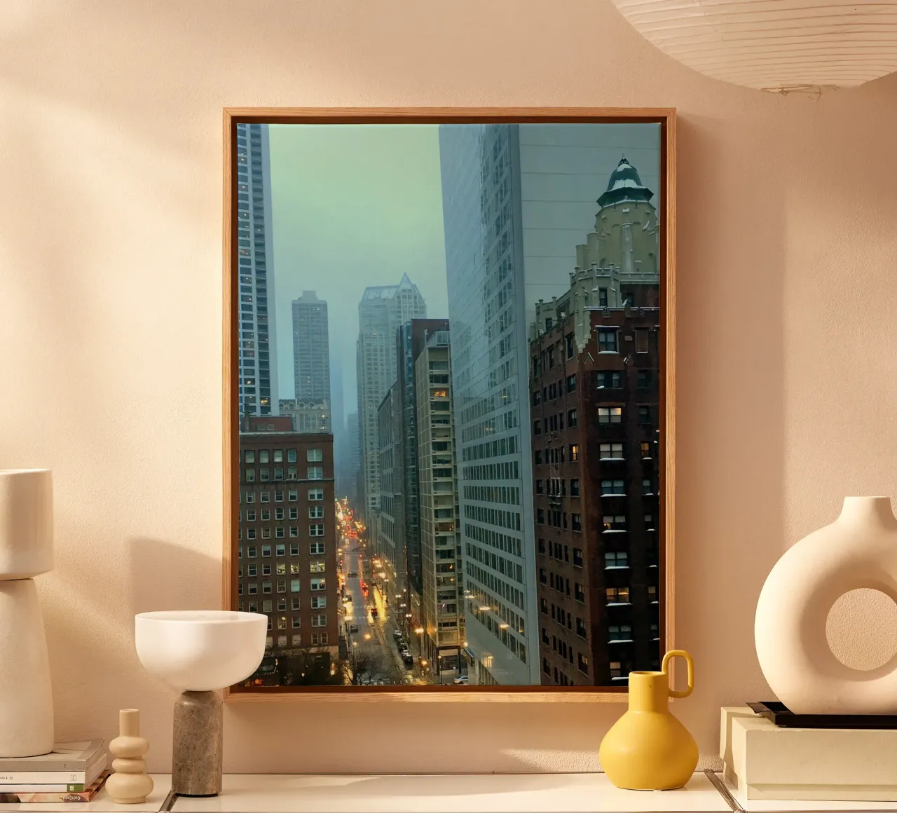 New York canvas met Baklijst van SteffisNatursicht