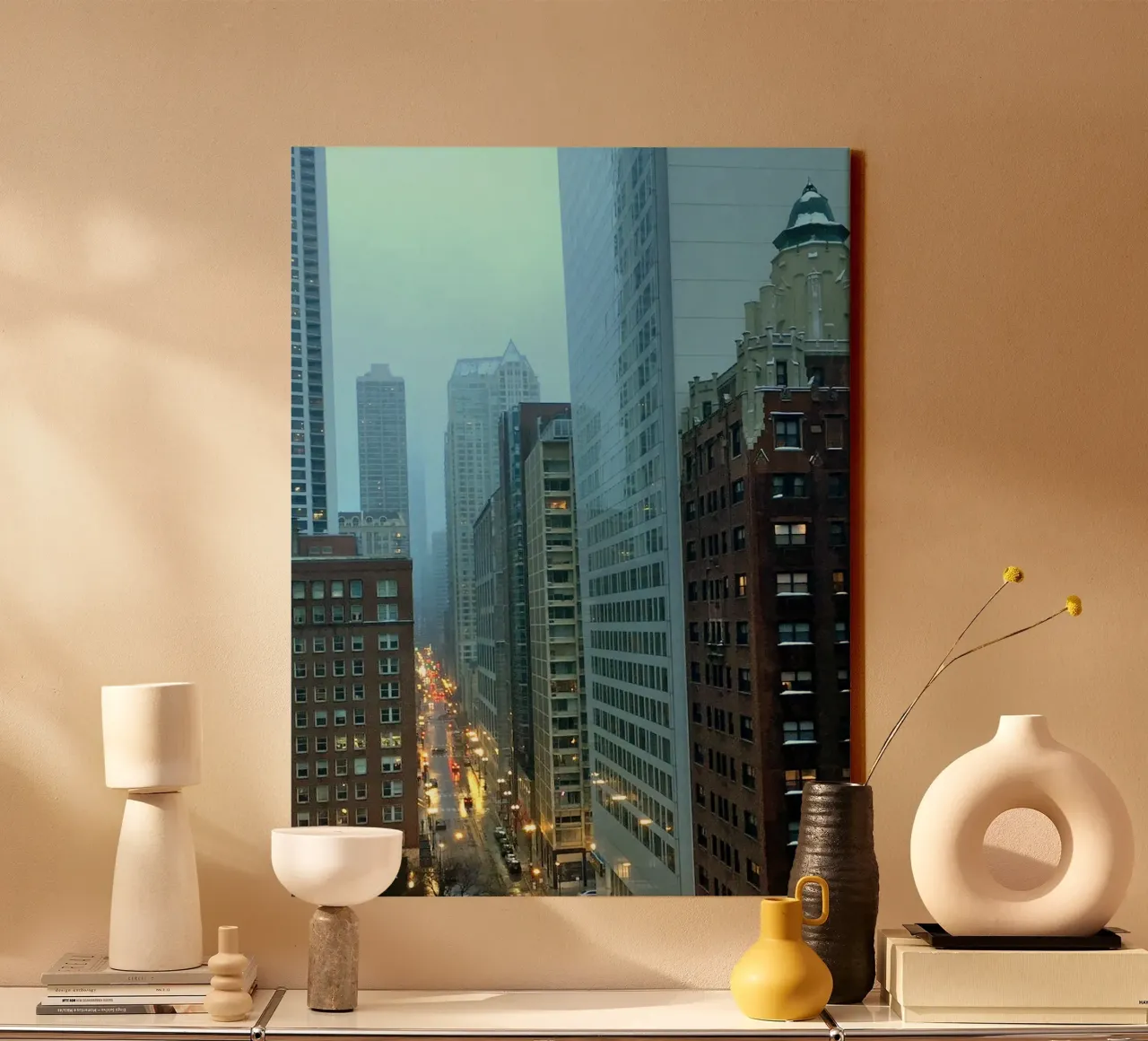 New York canvas met Baklijst van SteffisNatursicht