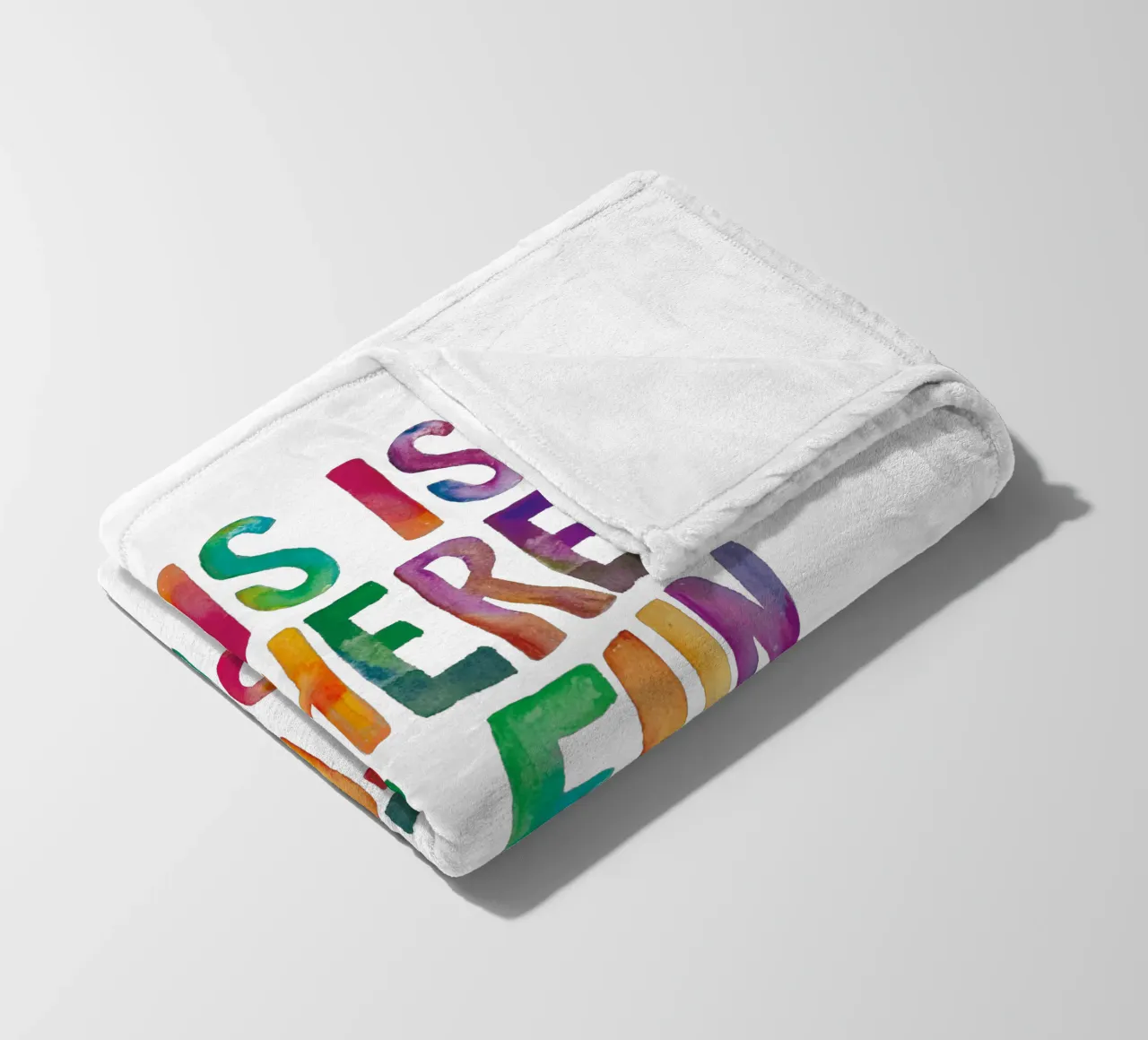 This is Where the Fun Stuff Happens Regenbogen Typografie Fleecedecke von THE MOTIVATED TYPE