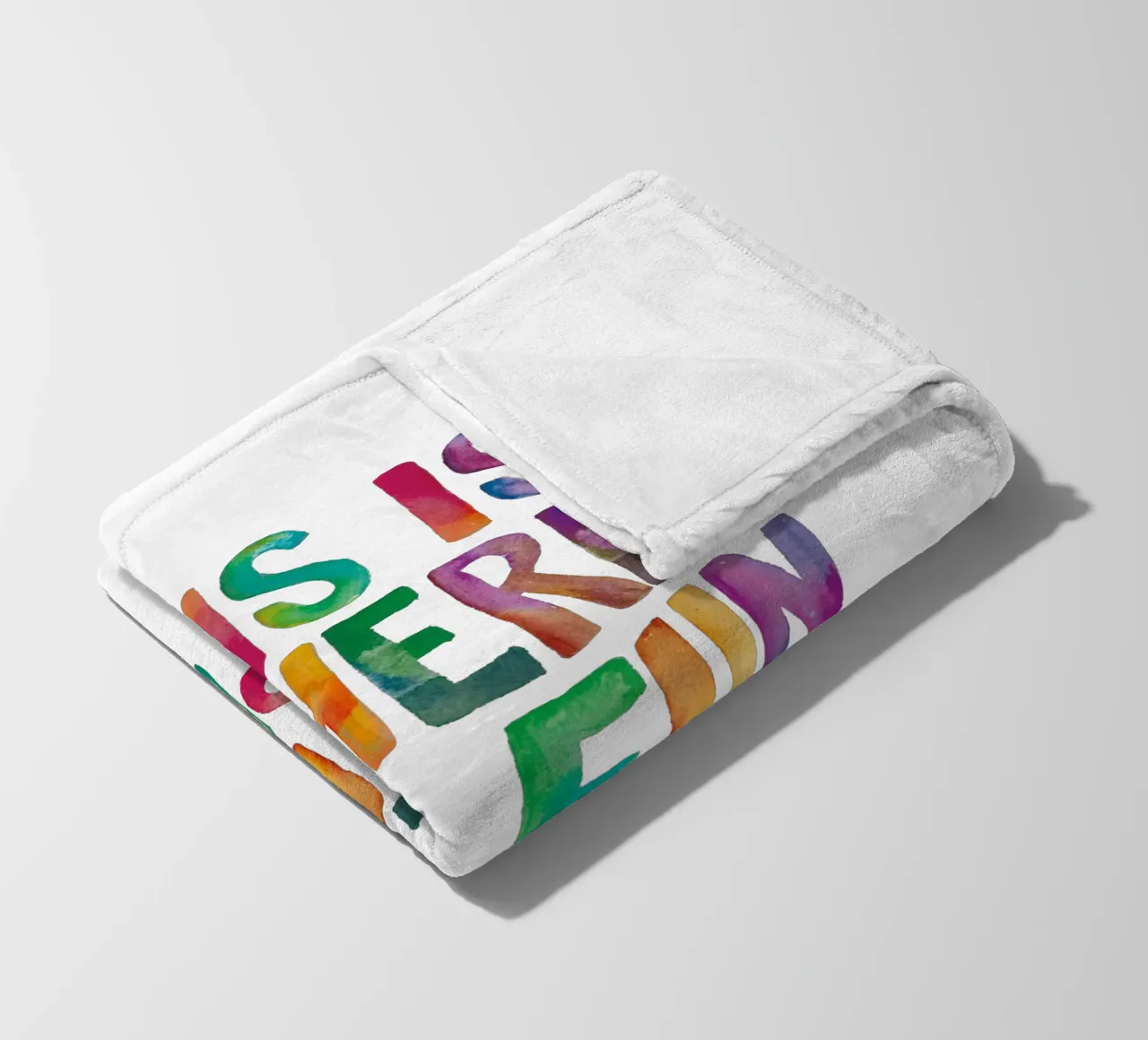 This is Where the Fun Stuff Happens Regenbogen Typografie Fleecedecke von THE MOTIVATED TYPE