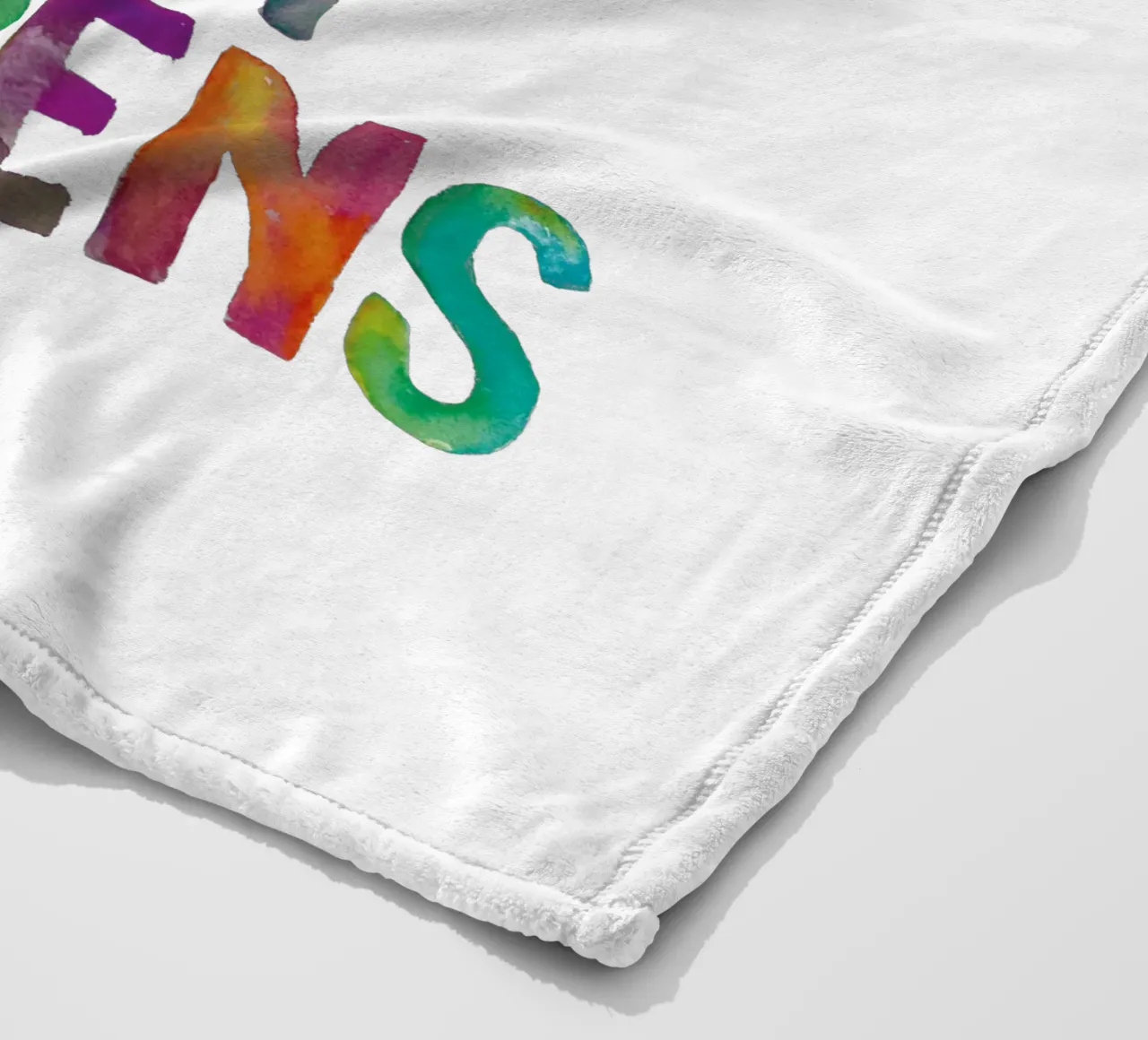 This is Where the Fun Stuff Happens Regenbogen Typografie Fleecedecke von THE MOTIVATED TYPE