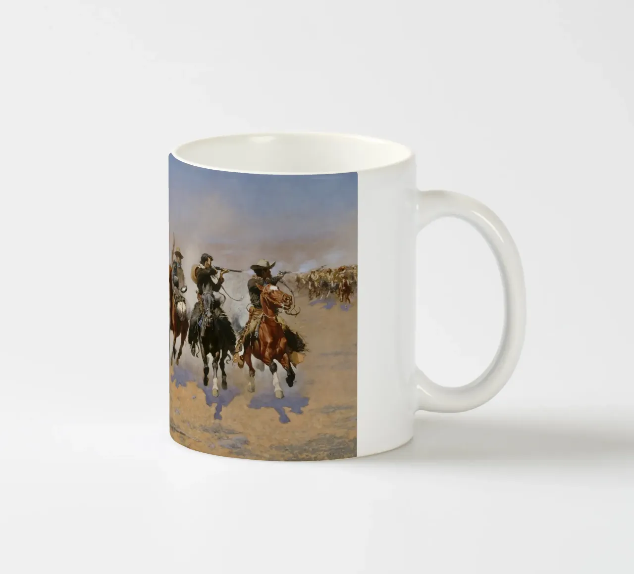 Frederic Remington - Una corsa al legname tazza in ceramica da William Store