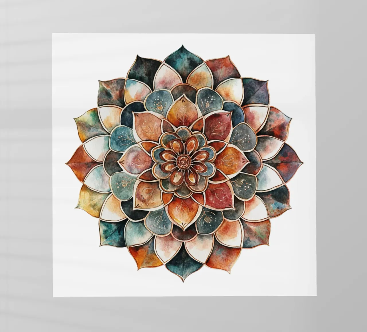 Mandala terrestre ad acquerello pellicola backlit da Spiritual Touch