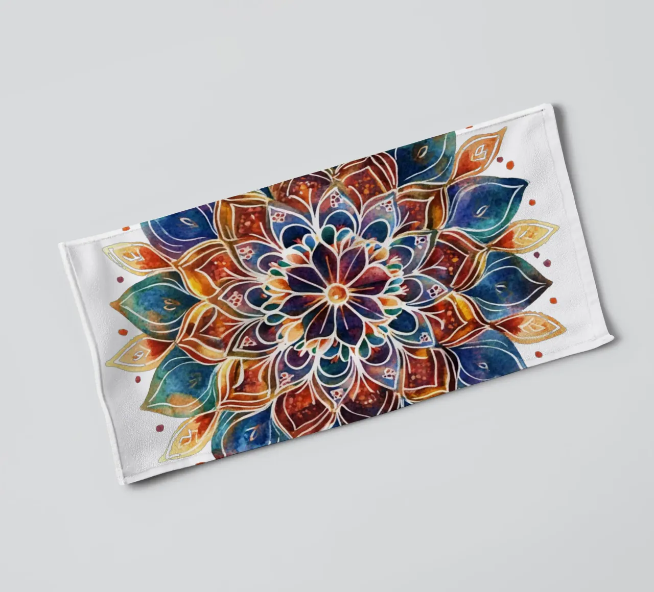 Mandala terrestre ad acquerello asciugamano da bagno da Spiritual Touch