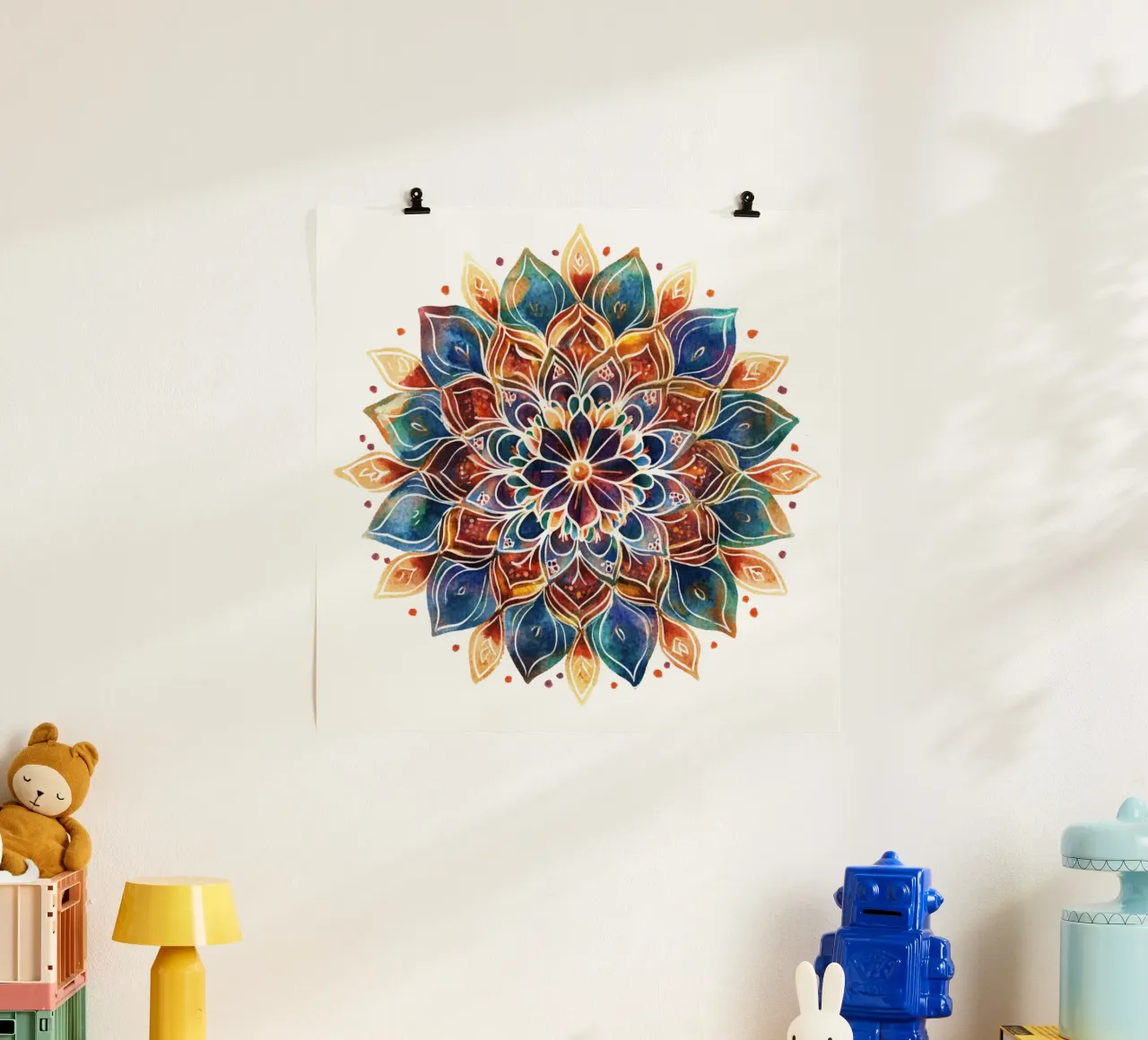 Mandala terrestre ad acquerello carta hahnemühle da Spiritual Touch
