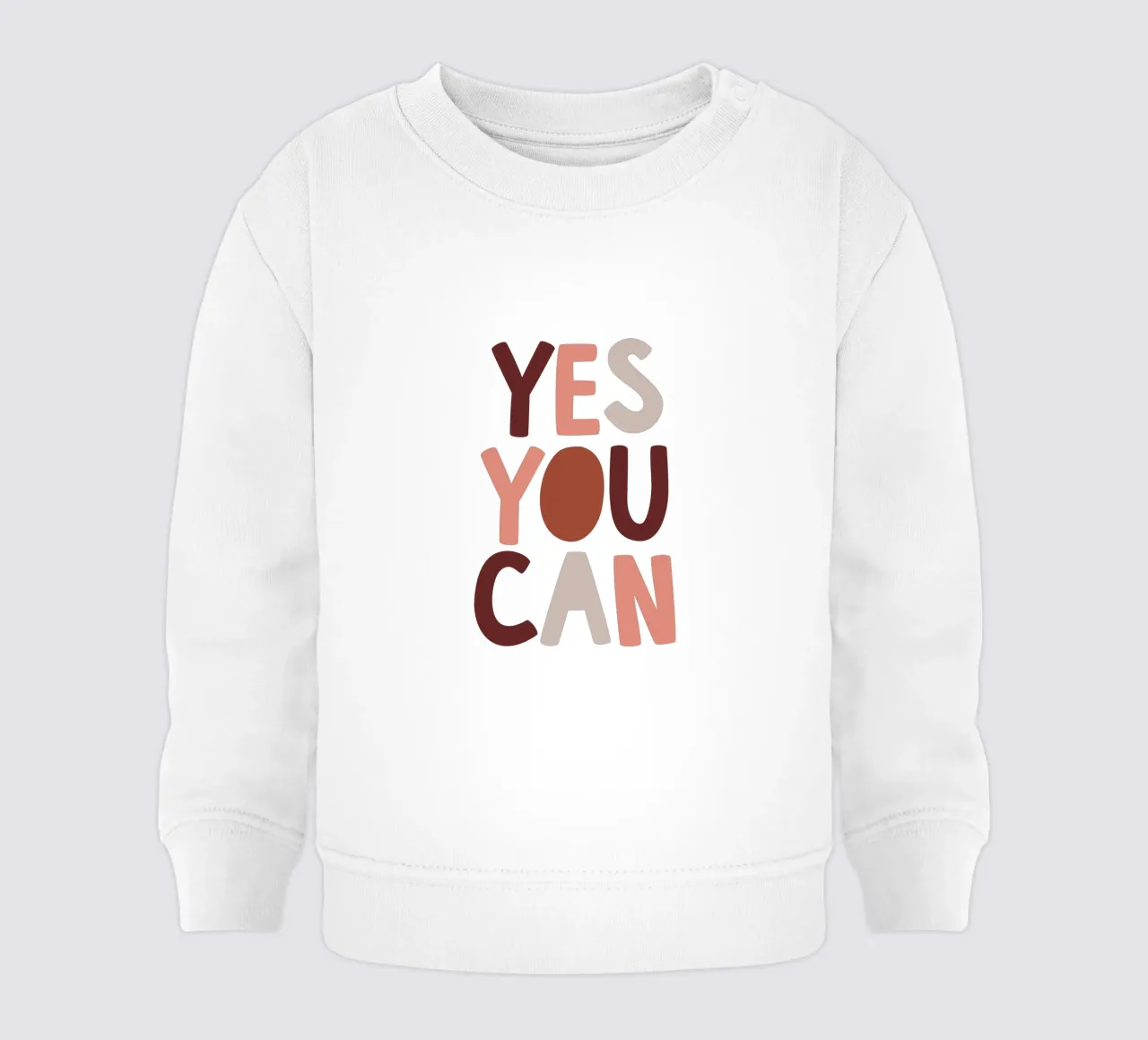 Design tipografico motivazionale Yes You Can felpa neonato da THE MOTIVATED TYPE