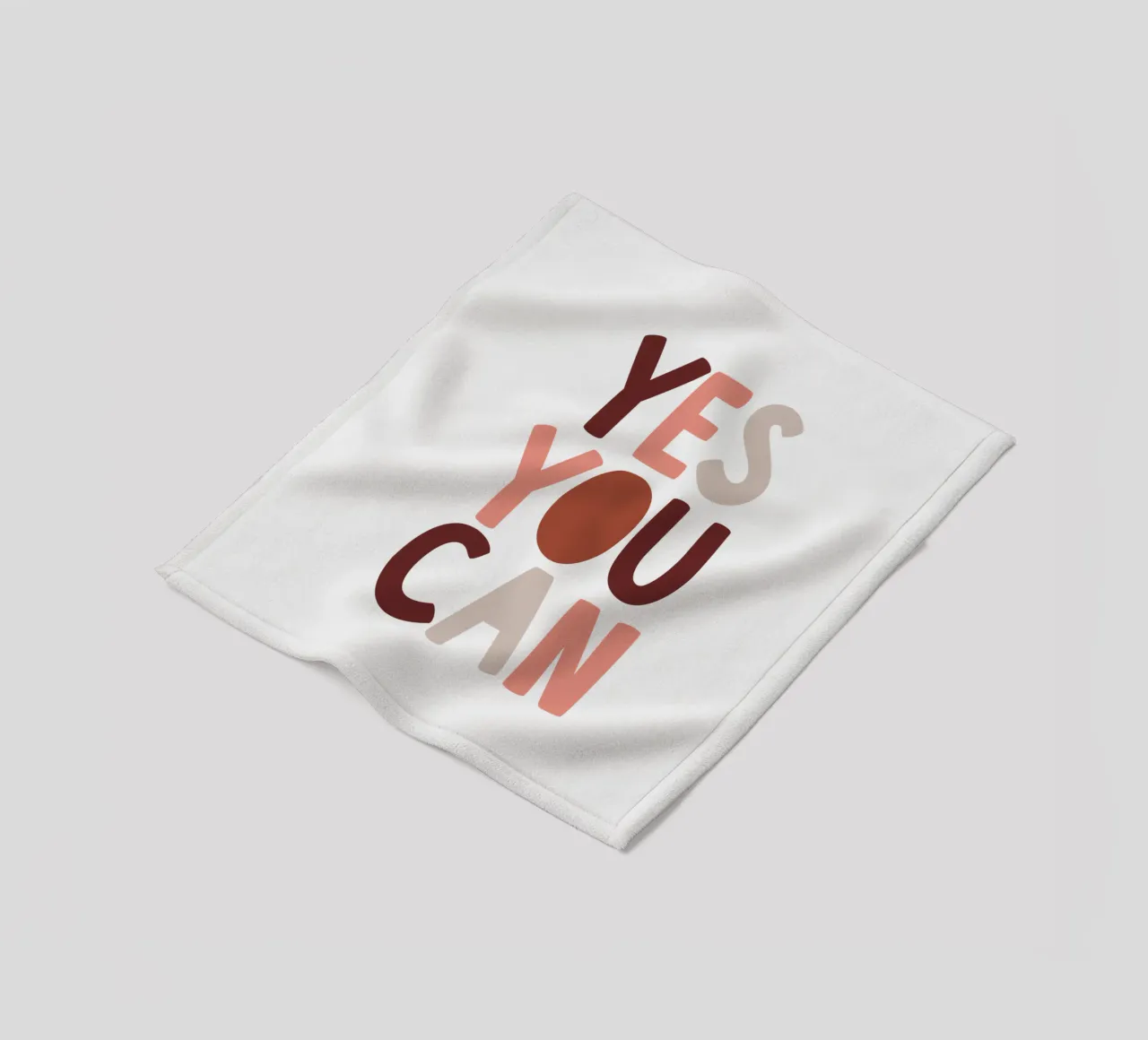 Design tipografico motivazionale Yes You Can coperta in pile da THE MOTIVATED TYPE