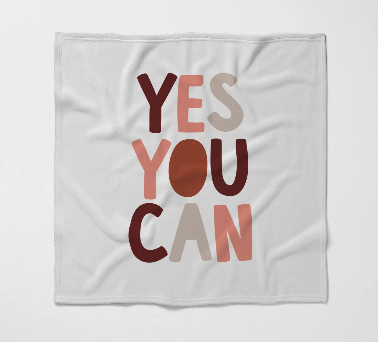 Design tipografico motivazionale Yes You Can coperta in pile da THE MOTIVATED TYPE