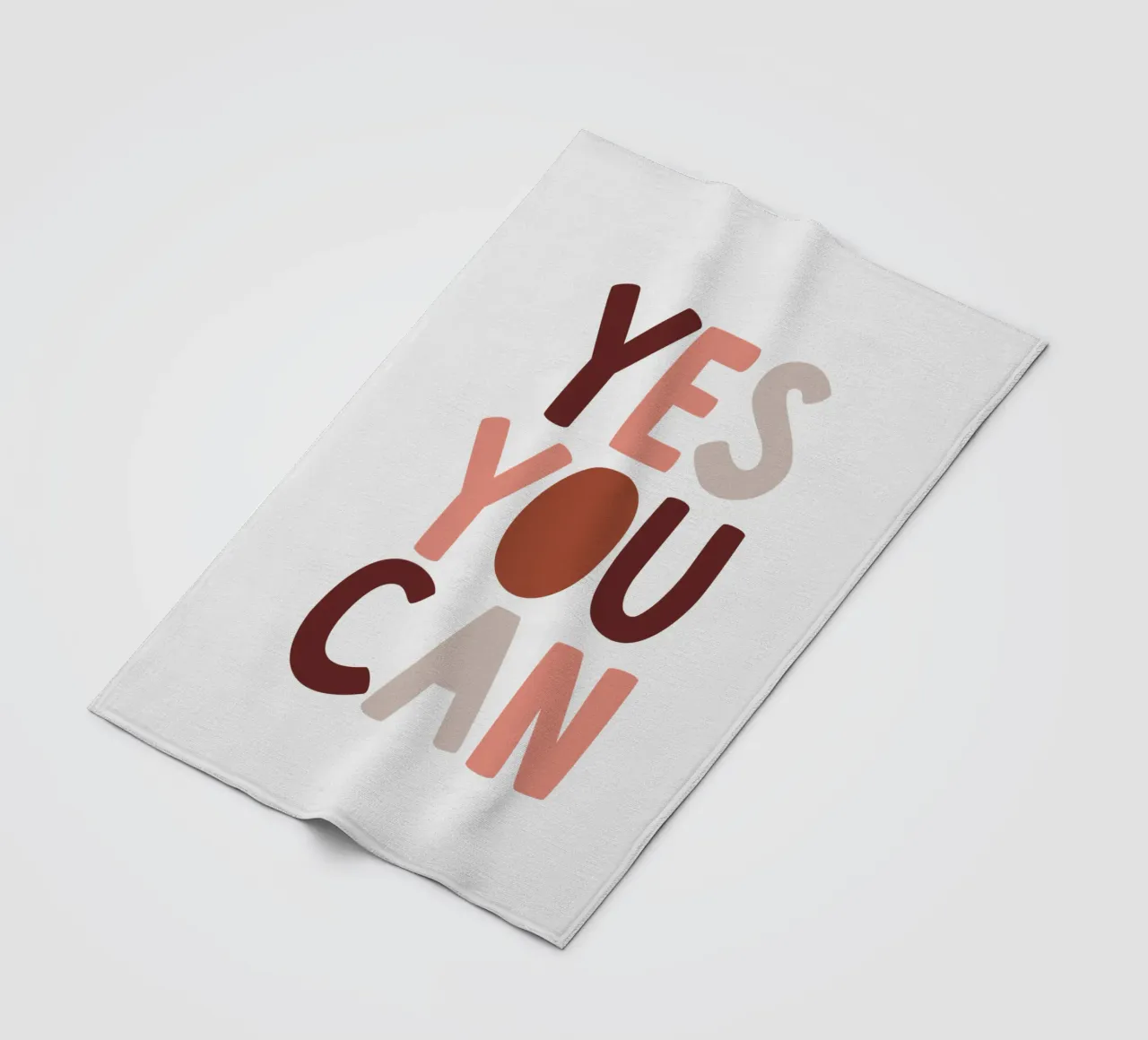 Design tipografico motivazionale Yes You Can coperta in pile da THE MOTIVATED TYPE