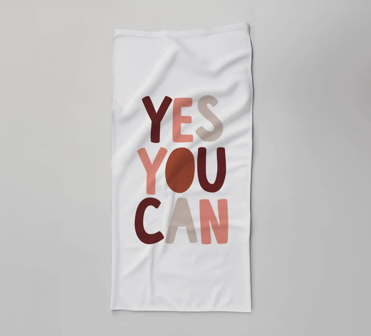 Yes You Can Motivational Typography Design towel by THE MOTIVATED TYPE