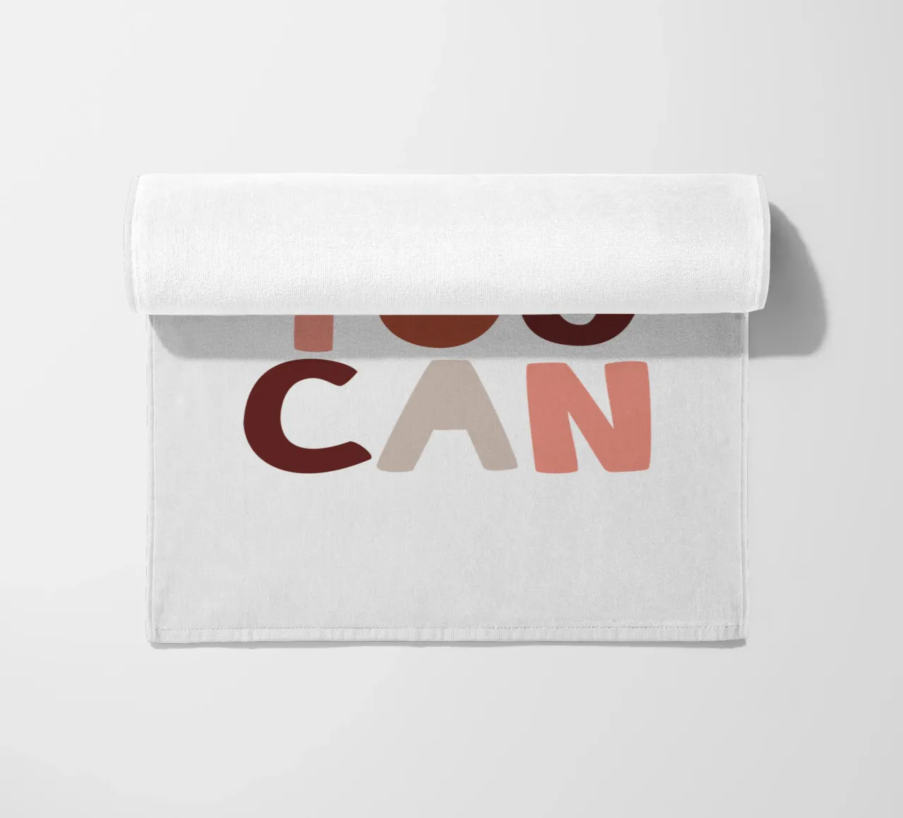 Design tipografico motivazionale Yes You Can telo mare da THE MOTIVATED TYPE