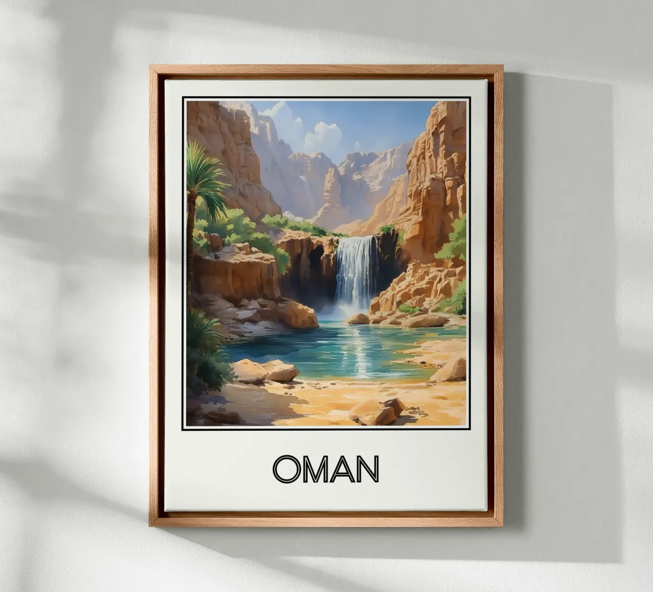 Oman tela con Cornice a cassetta da Frame the World