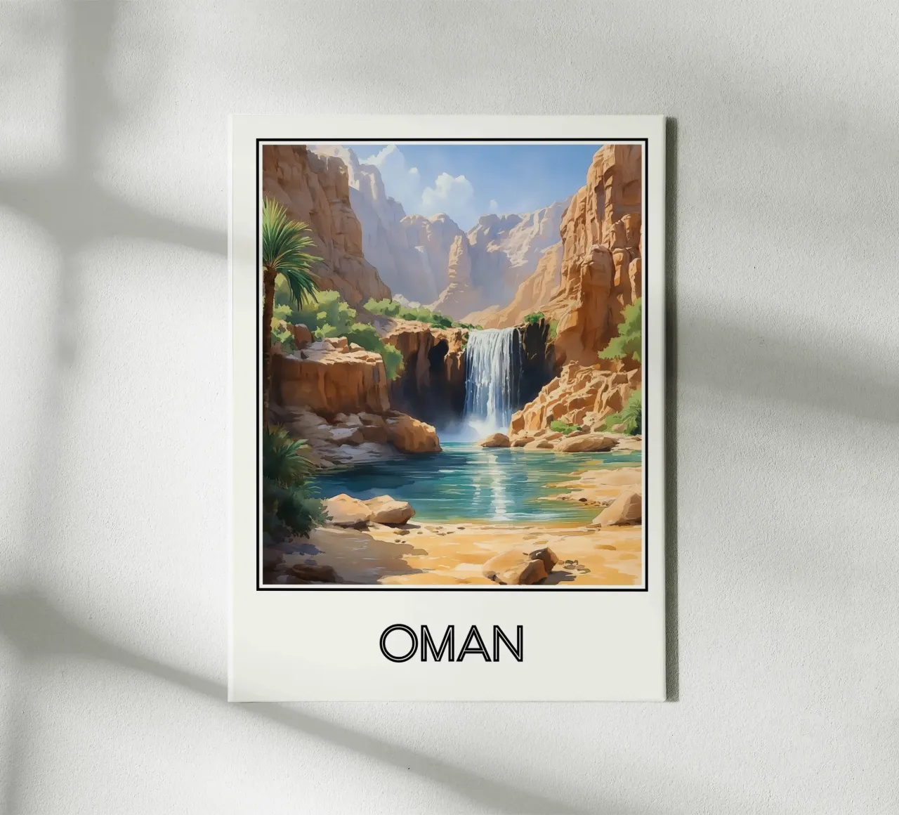 Oman tela con Cornice a cassetta da Frame the World