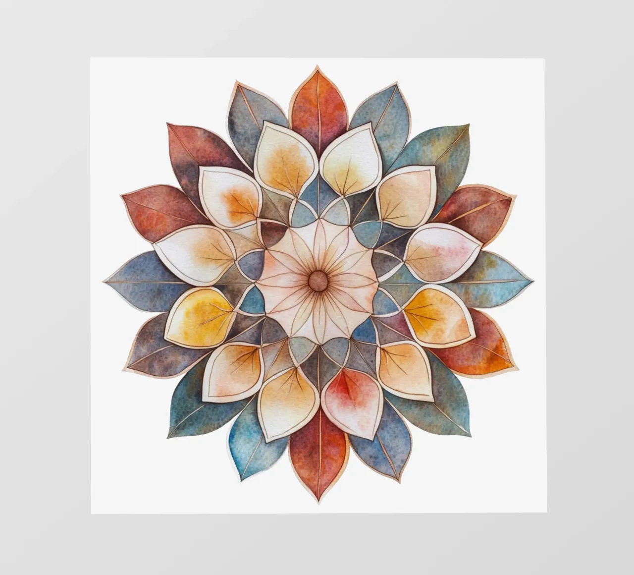 Mandala terrestre ad acquerello pellicola backlit da Spiritual Touch