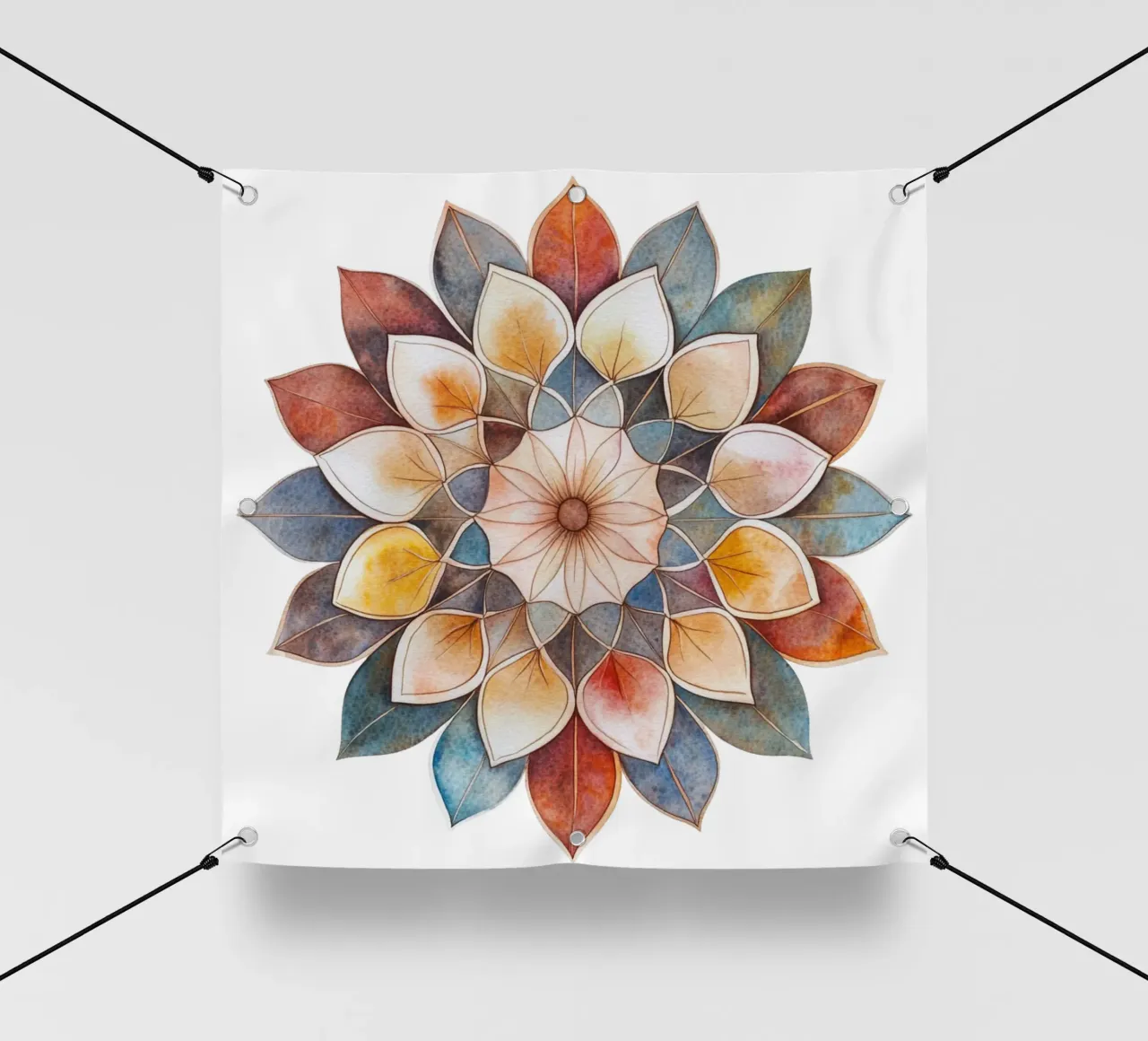 Mandala terrestre ad acquerello telo in pvc da Spiritual Touch